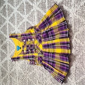 4 for $28 - The Children's Place Girls 3T Yellow & Purple Plaid Dress